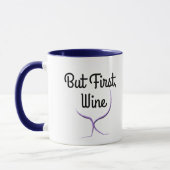 Cool Funny, First Wine Humor Pun Coffee Gifts Mok (Links)