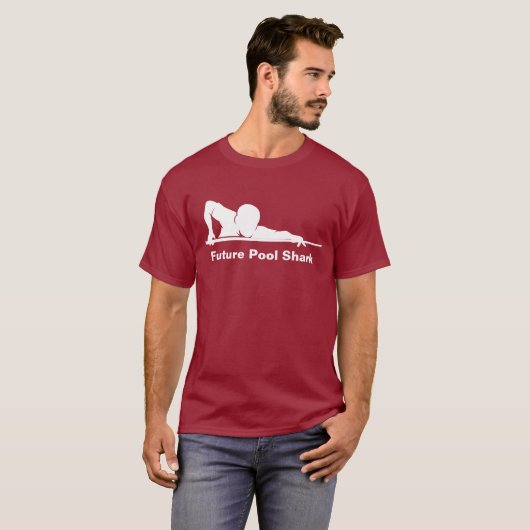 Cool Funny Future Pool Shark Billiards Tshirt (Voorkant volledig)