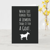 Cool Funny Goat Cards Farm Animal Farmer Humor Kaart (Gele Bloem)