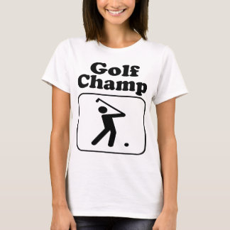Cool Funny Golf Champ Custom Art T-shirt T Shirt