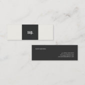 Cool Funny Hallo Greeting Social Networking Mini Visitekaartje (Voorkant / Achterkant)