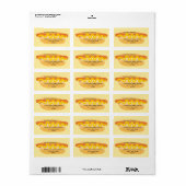Cool Funny Hot Dog Geel Retour Adres Label (Full Sheet)
