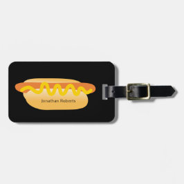 Cool Funny Hot Dog Novelty Aangepaste naam Bagagelabel