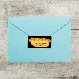 Cool Funny Hot Dog Novelty Retouradres Etiket