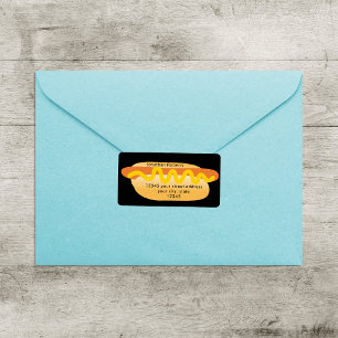Cool Funny Hot Dog Novelty Retouradres Etiket