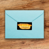 Cool Funny Hot Dog Novelty Retouradres Etiket