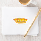 Cool Funny Hot Dog Novelty Retouradres Label (Insitu)