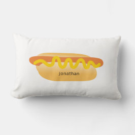 Cool Funny Hot Dog White Novelty Aangepaste naam Kussen