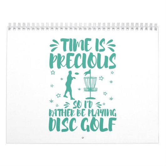 Cool Funny, ik zou liever Schijf Golf spelen Kalender (Hoes)