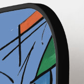 Cool Funny Kleurrijke Boomkikker Abstract Pickleball Paddle (Links Detail)
