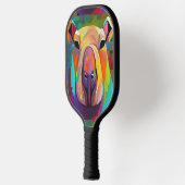 Cool Funny Kleurrijke Capybara Abstract Pickleball Paddle (Links)