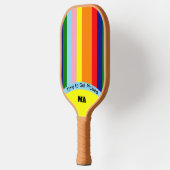 Cool Funny Levendig Retro Kleur Pickleball Paddle (Links)