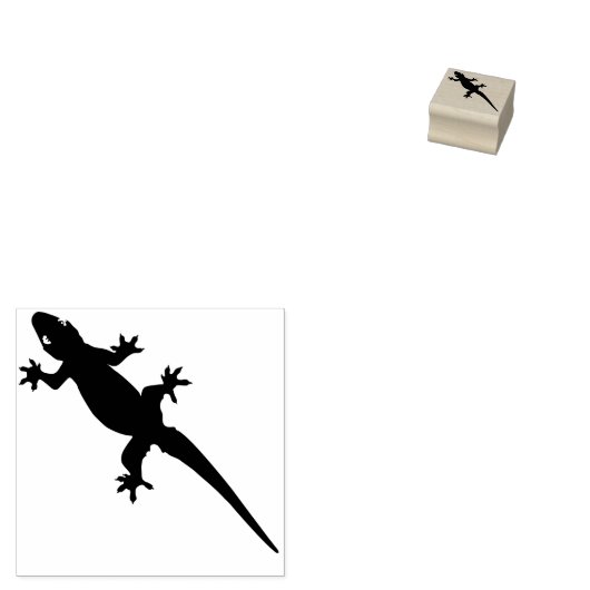 Cool Funny Lizard Cute Animal Personal Stationery Rubberstempel (Gestempeld)