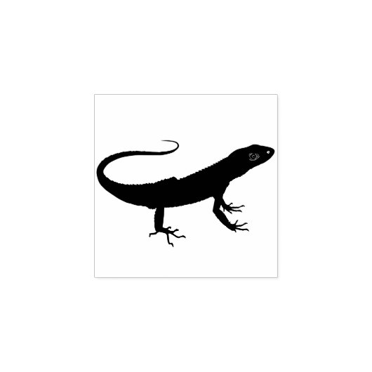 Cool Funny Lizard Cute Animal Personal Stationery Rubberstempel (Afrduk)