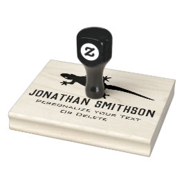 Cool Funny Lizard Cute Animal Personal Stationery Rubberstempel