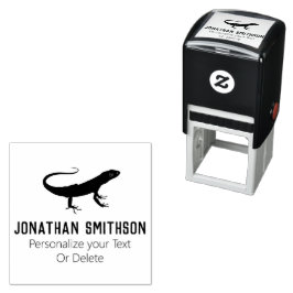 Cool Funny Lizard Cute Animal Personal Stationery Zelfinktende Stempel