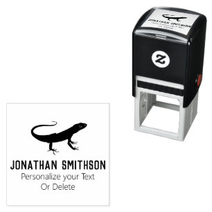 Cool Funny Lizard Cute Animal Personal Stationery Zelfinktende Stempel