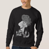Cool Funny Nerd Guy Cartoon Drawing Trui (Voorkant)