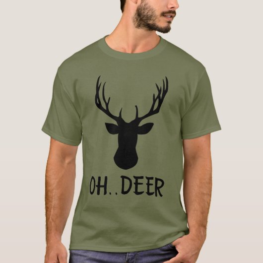 Cool Funny Oh Deer Silhouette T-shirt (Voorkant)