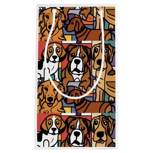 Cool Funny Rescue Dogs Abstract Generic Klein Cadeauzakje (Voorkant)