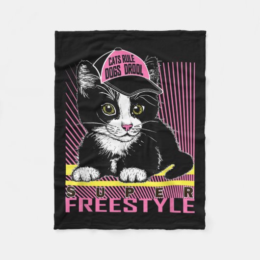 Cool Funny Sarcastic Cats Meme Quotes Cartoon Grap Fleece Deken (Voorkant)