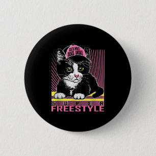 Cool Funny Sarcastic Cats Meme Quotes Cartoon Grap Ronde Button 5,7 Cm