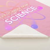 Cool Funny Science Quote Girly Pink Sherpa Deken (3/4)