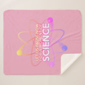 Cool Funny Science Quote Girly Pink Sherpa Deken (Voorkant (horizontaal))