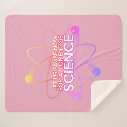 Cool Funny Science Quote Girly Pink Sherpa Deken (Voorkant (horizontaal))