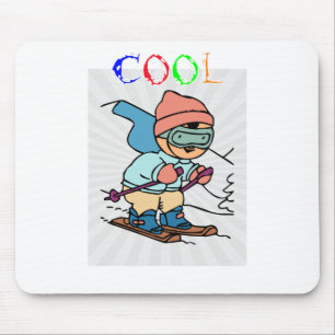 Cool Funny Skier   design voor skiën   skiën grapp Muismat