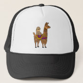Cool Funny Sloth Riding Llama Trucker Pet (Voorkant)