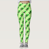 Cool Funny St. Patrick's Day Mustache Top hat Man Leggings (Voorkant)