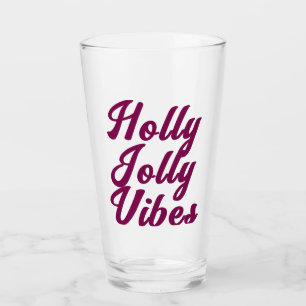 Cool Funny Stijl Modern Prettig Kerstmis bier Glas
