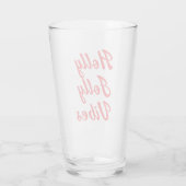 Cool Funny Stijlvol Modern Kerstmis bier Glas (Achterkant)