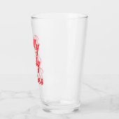 Cool Funny Stijlvol Modern Kerstmis bier Glas (Links)