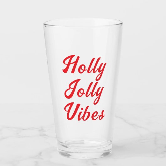 Cool Funny Stijlvol Modern Kerstmis bier Glas (Voorkant)
