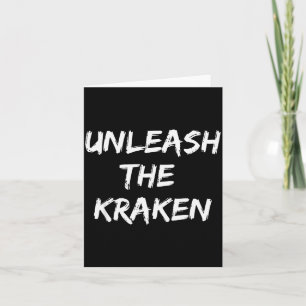 Cool Funny Unleahe Kraken T-shirt Nieuwigheidscade Kaart