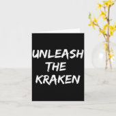 Cool Funny Unleahe Kraken T-shirt Nieuwigheidscade Kaart (Gele Bloem)
