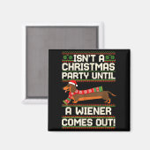 Cool Funny Wiener Dog Christmas Dachshund Holiday  Magneet (Voorkant / Achterkant)