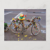 Cool Funny Yellow Duck Bicycle in Amsterdam Briefkaart (Voorkant)