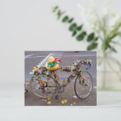 Cool Funny Yellow Duck Bicycle in Amsterdam Briefkaart (Staand voorkant)