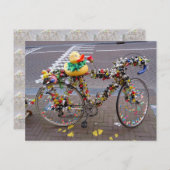 Cool Funny Yellow Duck Bicycle in Amsterdam Briefkaart (Voorkant / Achterkant)