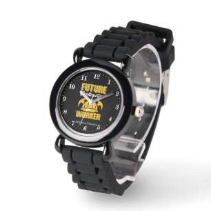 Cool future Bouwvakker jongens Horloge