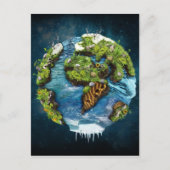 Cool Future Planet Earth Wereldbol Design Briefkaart (Voorkant)