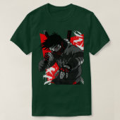 Cool Futuristic Ninja Steampunk Samurai Maskoorlog T-shirt (Design voorkant)