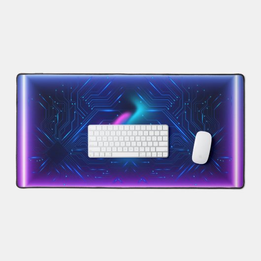 Cool Futuristisch Circuit Neon Gaming BackGround Bureaumat (Keyboard & Muis)
