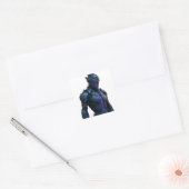 Cool futuristisch robotontwerp van hoge kwaliteit vierkante sticker (Envelop)