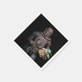 Cool Galactic Bounty Hunter Party Paper Borden Servet (Hoek)