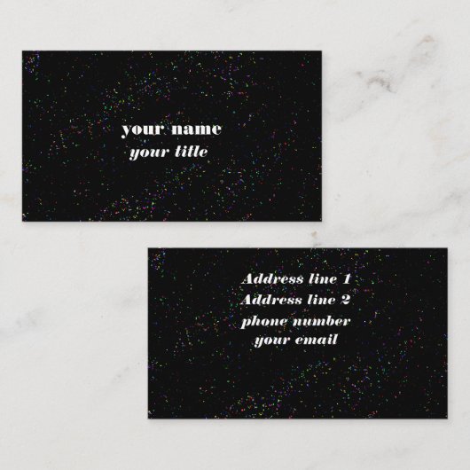 Cool Galaxy-achtergrond Visitekaartje (Voorkant / Achterkant)