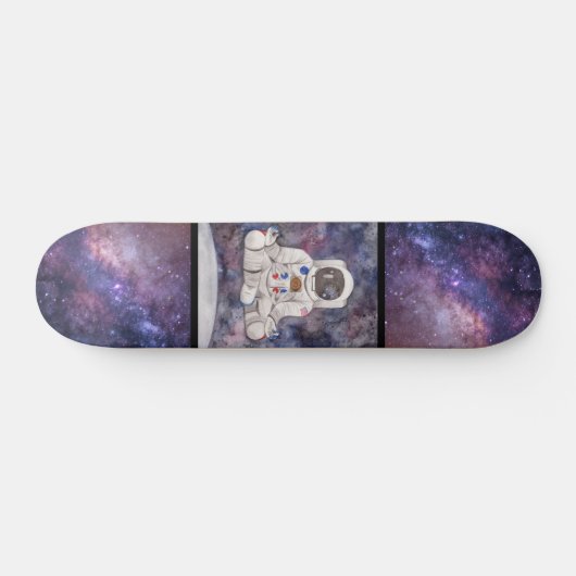 Cool Galaxy Astronaut Skateboard (Horizontaal)